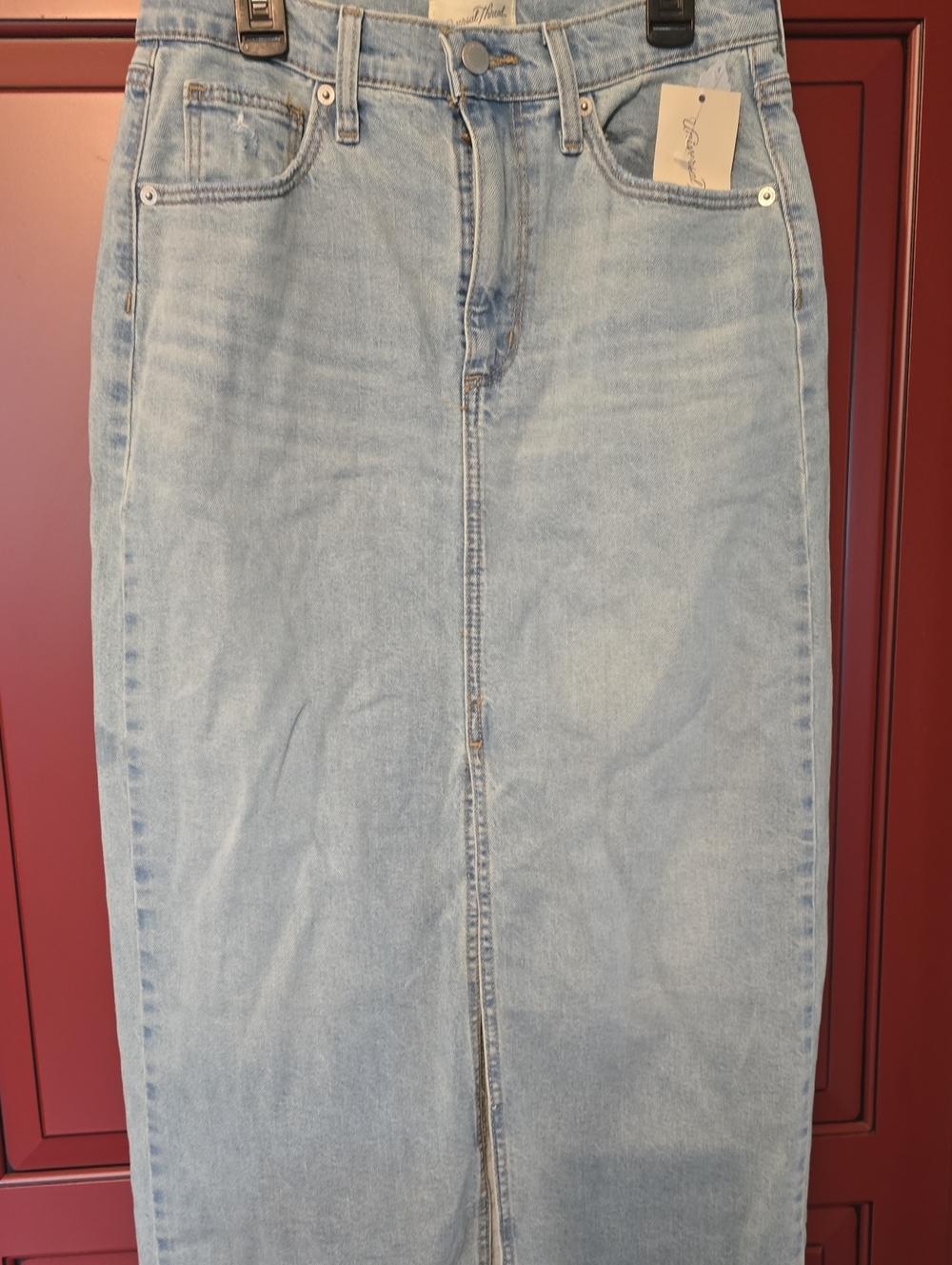 Universal Thread Light Blue Straight Leg Denim Skirt